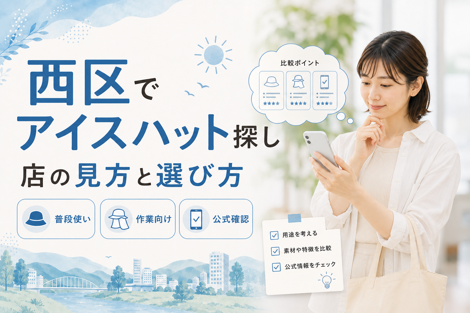 広島市西区のアイスハット取扱店｜普段使いと作業用で変わる選び方